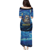 Sloth Life Is The Best Life Puletasi with Starry Night Sky - Wonder Print Shop