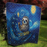 Sloth Life Is The Best Life Quilt with Starry Night Sky - Wonder Print Shop