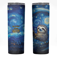 Sloth Life Is The Best Life Skinny Tumbler with Starry Night Sky - Wonder Print Shop