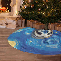 Sloth Life Is The Best Life Tree Skirt with Starry Night Sky - Wonder Print Shop