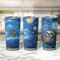Sloth Life Is The Best Life Tumbler Cup with Starry Night Sky - Wonder Print Shop