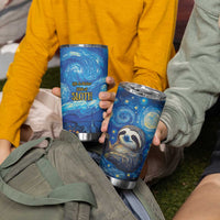 Sloth Life Is The Best Life Tumbler Cup with Starry Night Sky - Wonder Print Shop