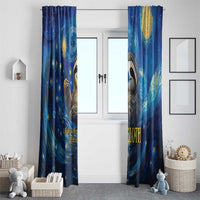 Sloth Life Is The Best Life Window Curtain with Starry Night Sky - Wonder Print Shop