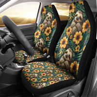 Sloth with Flowers Seamless Style Car Seat Cover LT9 - Wonder Print Shop