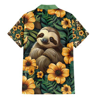 Sloth with Flowers Seamless Style Family Matching Mermaid Dress and Hawaiian Shirt LT9 - Wonder Print Shop