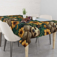 Sloth with Flowers Seamless Style Tablecloth - Wonder Print Shop