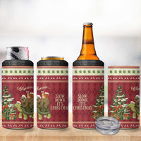Sloth And Snail Riding A Turtle Wheeee 4 in 1 Can Cooler Tumbler Slow Down It's Christmas LT9 - Wonder Print Shop