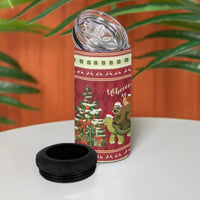 Sloth And Snail Riding A Turtle Wheeee 4 in 1 Can Cooler Tumbler Slow Down It's Christmas LT9 - Wonder Print Shop