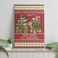 Sloth And Snail Riding A Turtle Wheeee Canvas Wall Art Slow Down It's Christmas LT9 - Wonder Print Shop