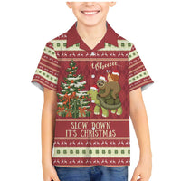 Sloth And Snail Riding A Turtle Wheeee Family Matching Mermaid Dress and Hawaiian Shirt Slow Down It's Christmas LT9 - Wonder Print Shop