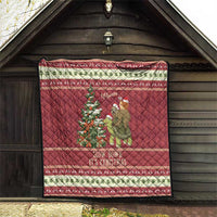 Sloth And Snail Riding A Turtle Wheeee Quilt Slow Down It's Christmas - Wonder Print Shop
