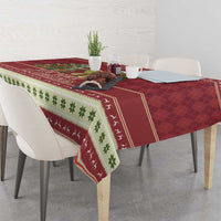 Sloth And Snail Riding A Turtle Wheeee Tablecloth Slow Down It's Christmas - Wonder Print Shop