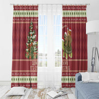 Sloth And Snail Riding A Turtle Wheeee Window Curtain Slow Down It's Christmas - Wonder Print Shop