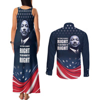 Honor of MLK Day Couples Matching Tank Maxi Dress and Long Sleeve Button Shirt The Time Is Always Right To Do What Is Right LT9 - Wonder Print Shop