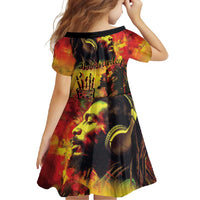 Happy Birthday King of Reggae Family Matching Short Sleeve Bodycon Dress and Hawaiian Shirt - Wonder Print Shop