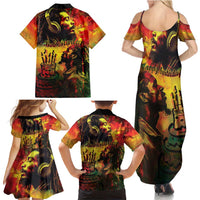Happy Birthday King of Reggae Family Matching Summer Maxi Dress and Hawaiian Shirt - Wonder Print Shop