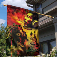 Happy Birthday King of Reggae Garden Flag - Wonder Print Shop