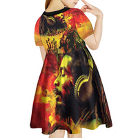 Happy Birthday King of Reggae Kid Short Sleeve Dress - Wonder Print Shop