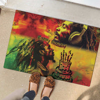 Happy Birthday King of Reggae Rubber Doormat - Wonder Print Shop