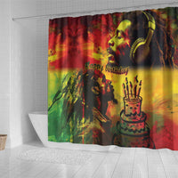 Happy Birthday King of Reggae Shower Curtain