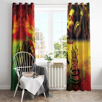 Happy Birthday King of Reggae Window Curtain - Wonder Print Shop