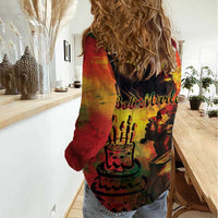 Happy Birthday King of Reggae Women Casual Shirt - Wonder Print Shop