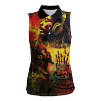 Happy Birthday King of Reggae Women Sleeveless Polo Shirt - Wonder Print Shop