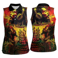 Happy Birthday King of Reggae Women Sleeveless Polo Shirt - Wonder Print Shop