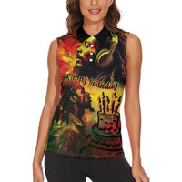 Happy Birthday King of Reggae Women Sleeveless Polo Shirt - Wonder Print Shop