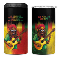 Honoring Reggae Legend Bob Birthday 4 in 1 Can Cooler Tumbler LT9 - Wonder Print Shop