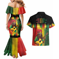 Honoring Reggae Legend Bob Birthday Couples Matching Mermaid Dress and Hawaiian Shirt LT9 - Wonder Print Shop