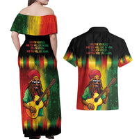 Honoring Reggae Legend Bob Birthday Couples Matching Off Shoulder Maxi Dress and Hawaiian Shirt LT9 - Wonder Print Shop