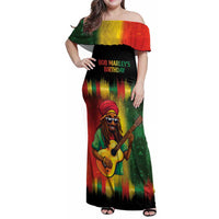 Honoring Reggae Legend Bob Birthday Family Matching Off Shoulder Maxi Dress and Hawaiian Shirt LT9 - Wonder Print Shop