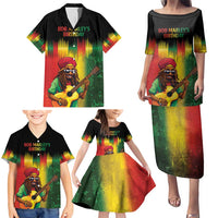 Honoring Reggae Legend Bob Birthday Family Matching Puletasi and Hawaiian Shirt - Wonder Print Shop
