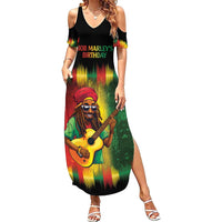 Honoring Reggae Legend Bob Birthday Family Matching Summer Maxi Dress and Hawaiian Shirt - Wonder Print Shop