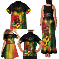 Honoring Reggae Legend Bob Birthday Family Matching Tank Maxi Dress and Hawaiian Shirt - Wonder Print Shop