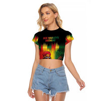 Honoring Reggae Legend Bob Birthday Raglan Cropped T Shirt - Wonder Print Shop