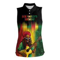 Honoring Reggae Legend Bob Birthday Women Sleeveless Polo Shirt - Wonder Print Shop