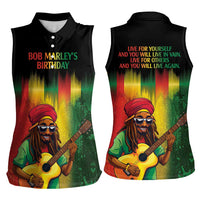 Honoring Reggae Legend Bob Birthday Women Sleeveless Polo Shirt - Wonder Print Shop
