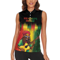 Honoring Reggae Legend Bob Birthday Women Sleeveless Polo Shirt - Wonder Print Shop