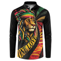 Jamaica Rastafarian Lion One Love Button Sweatshirt LT9 - Wonder Print Shop