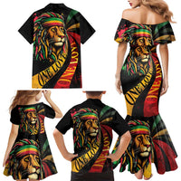 Jamaica Rastafarian Lion One Love Family Matching Mermaid Dress and Hawaiian Shirt LT9 - Wonder Print Shop