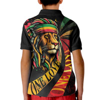 Jamaica Rastafarian Lion One Love Kid Polo Shirt - Wonder Print Shop