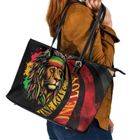 Jamaica Rastafarian Lion One Love Leather Tote Bag - Wonder Print Shop