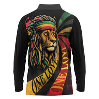 Jamaica Rastafarian Lion One Love Long Sleeve Polo Shirt - Wonder Print Shop