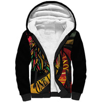 Jamaica Rastafarian Lion One Love Sherpa Hoodie - Wonder Print Shop