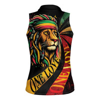 Jamaica Rastafarian Lion One Love Women Sleeveless Polo Shirt - Wonder Print Shop