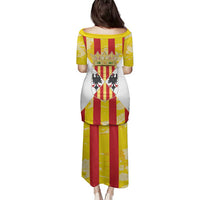 Kingdom of Trinacria Family Matching Puletasi and Hawaiian Shirt Est 1282 Animus Tuus Dominus - Wonder Print Shop