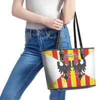 Kingdom of Trinacria Leather Tote Bag Est 1282 Animus Tuus Dominus - Wonder Print Shop