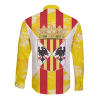 Kingdom of Trinacria Long Sleeve Button Shirt Est 1282 Animus Tuus Dominus - Wonder Print Shop